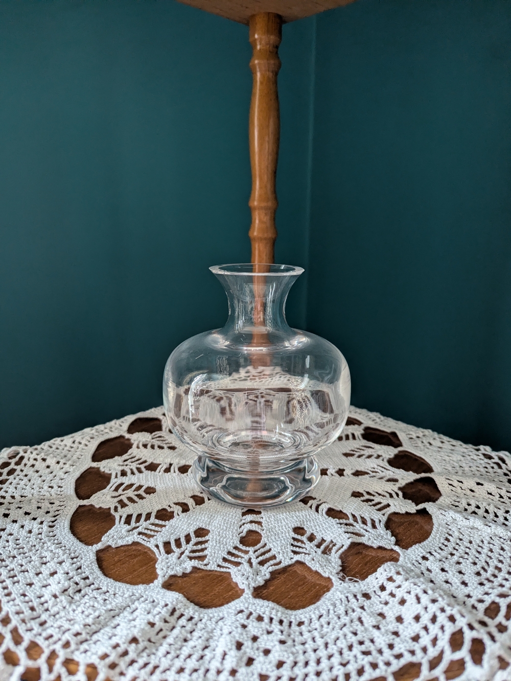 Clear Glass Decorative Vase - Transparent